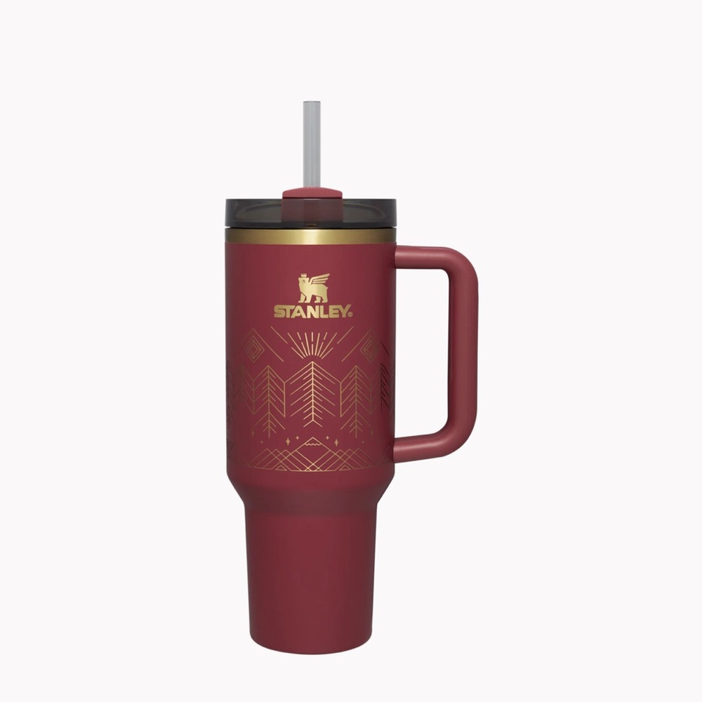 NIB! Stanley 40oz Winterscape Cranberry Quencher Flowstate Tumbler